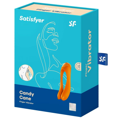 Универсальный перезаряжаемый вибростимулятор Satisfyer Candy Cane оранжевый фото 7