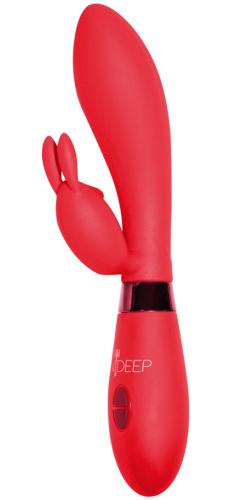 Вибратор с клиторальным стимулятором-кроликом Indeep Yonce Red фото 3