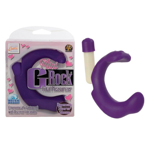 Необычный фиолетовый масажер Mini G Rock фото 2