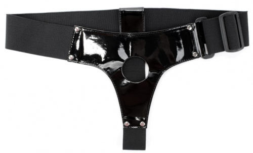 Трусики для страпона с лаковой вставкой фото 2