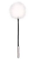 Тиклер с белыми перьями и стразами 40 см