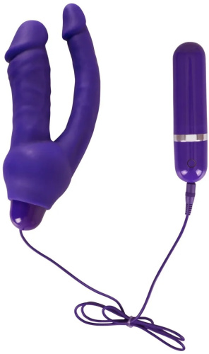 Двойной вибратор фиолетового цвета Double Pleasure фото 3