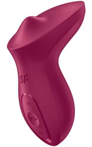 Клиторальный вибромассажер с плавающим стимулятором Satisfyer Exciterrr бордовый фото 4