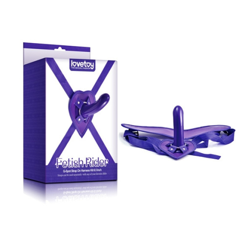 Страпон для начинающих Fetish Rider G-Spot Strap On фиолетовый фото 2