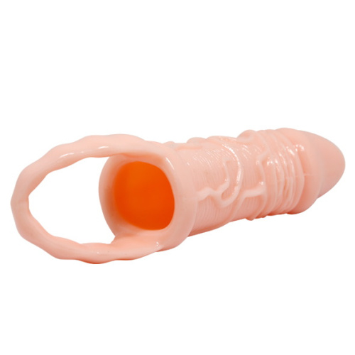 Эластичная насадка на пенис телесная фото 3