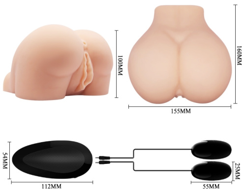 Шикарный мастурбатор Crazy Bull вагина и попка с двойным виброэлементом фото 8