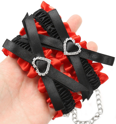 Атласные фиксаторы для шеи и рук на резинках с бантиками фото 4