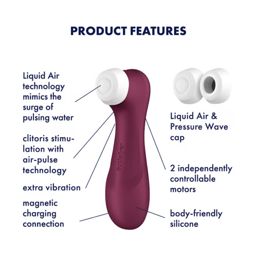 Вакуумно-волновой бесконтактный стимулятор Satisfyer Pro 2 Generation 3 Red фото 9