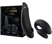Набор стимуляторов для пар Golden Moments Womanizer Premium + We-Vibe Chorus, золотистый