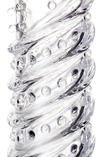 Прозрачная насадка на пенис с точечно-ребристым рельефом Toyfa Kors фото 4