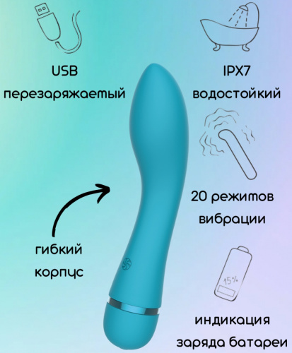 Перезаряжаемый вибратор для точки G Fantasy Whaley Blue фото 2