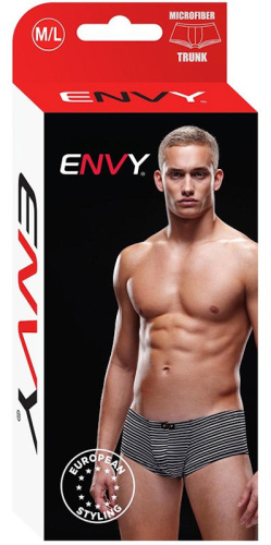 Мужские трусы-хипсы в полоску Envy черно-белые M/L фото 4
