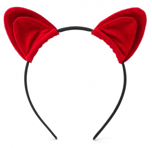 Ободок с ушками My rules красный фото 2