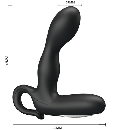 Перезаряжаемый черный вибростимулятор простаты Pretty Love Barrack фото 5