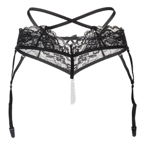 Кружевные трусики-пояс с жемчужной нитью Erolanta Wendy 46-48 фото 6