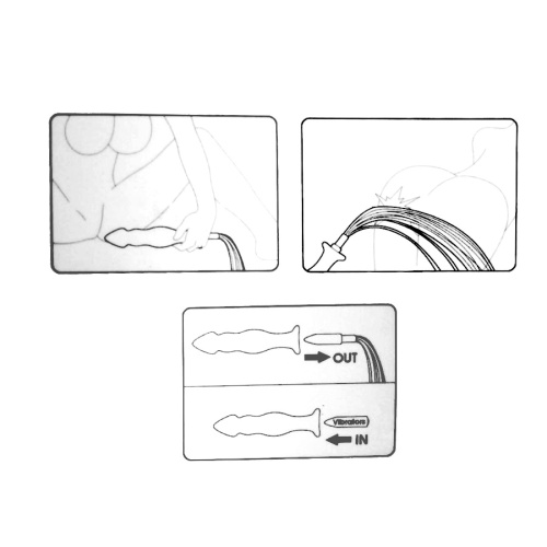 Силиконовый стимулятор с плеткой-хвостиком фото 2