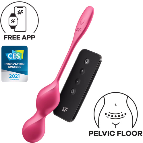Вагинальные смарт-шарики с вибрацией Satisfyer Love Birds 2 красные фото 2