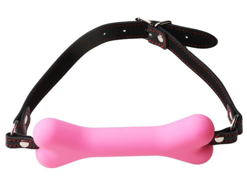 Кляп-трензель с розовой косточкой фото 2