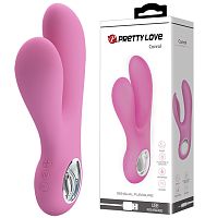 Перезаряжаемый вибратор с клиторальным стимулятором Pretty Love Canrol