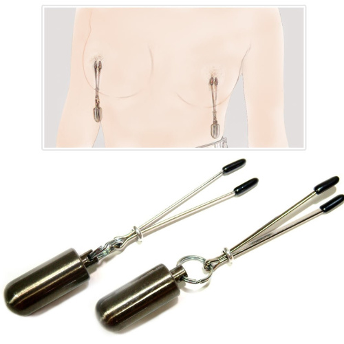 Зажимы для сосков с грузиками по 50 г. Sextreme фото 3