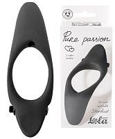 Эрекционное кольцо с двойной вибростимуляцией Pure Passion Stardust Black