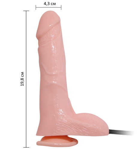 Расширяющийся фаллоимитатор на присоске 20 см фото 4