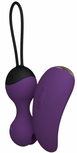 Виброшарики Кегеля с вибро-пультом дистанционного управления SuperNova цвет сливовый фото 2