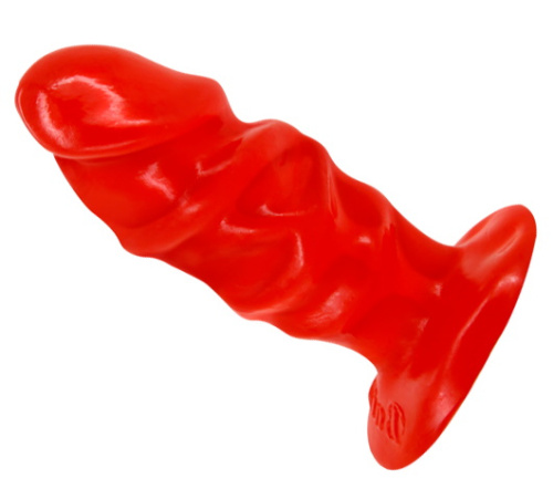 Красный анальный фаллос с присоской 12 см фото 5