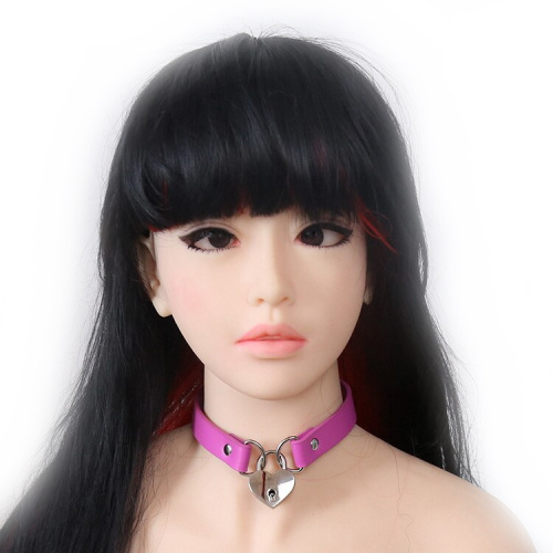 Розовый ошейник с замочком в форме сердца фото 5