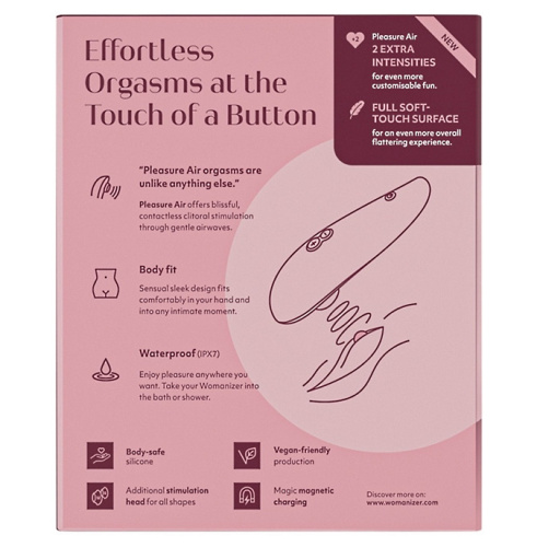 Бесконтактный клиторальный стимулятор Womanizer Classic 2 бордовый фото 11