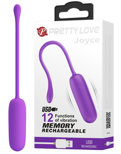 Классическое перезаряжаемое виброяйцо Pretty Love Joyce сиреневое