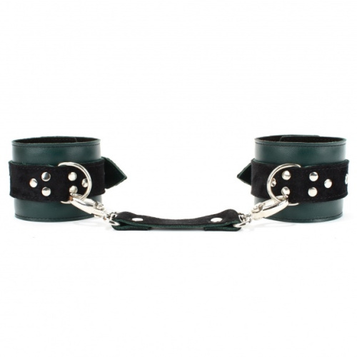 Оковы на ноги из натуральной кожи изумруд фото 4