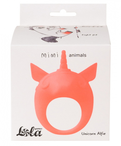 Эрекционное виброкольцо Mimi Animals Unicorn Alfie Orange фото 4