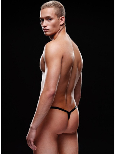 Глянцевые мужские V-стринги Envy черные S/M фото 3