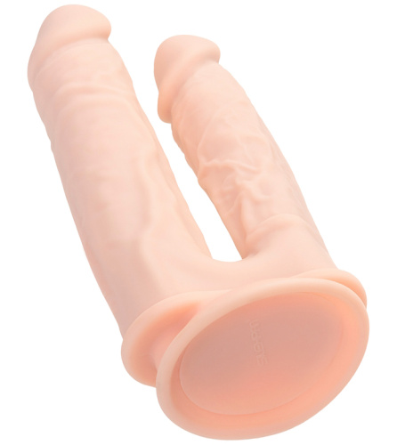 Двойной фаллоимитатор с присоской RealStick Silicone Armie H 19 см фото 8