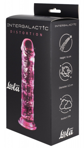 Прозрачный фаллоимитатор Intergalactic Distortion Pink 18 см фото 5