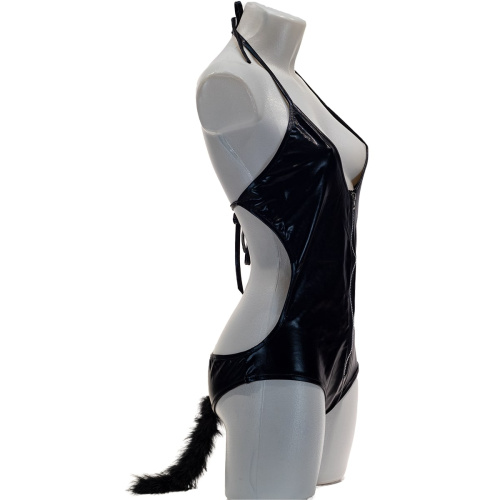 Эротическое боди женщины-кошки из винила M фото 3