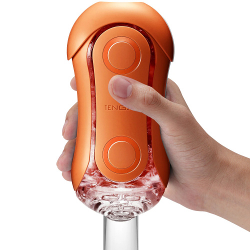 Футуристичный мастурбатор Tenga Flip ORB Sunset оранжевый фото 7