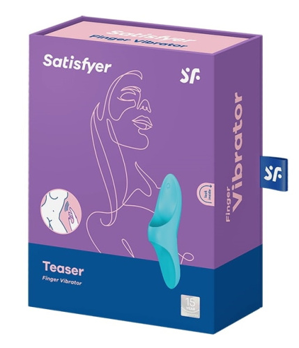 Клиторальный вибромассажер на палец Satisfyer Teaser голубой фото 8