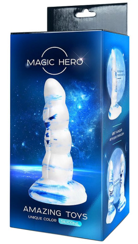 Оригинальный рельефный фаллоимитатор Magic Hero 20 см фото 5