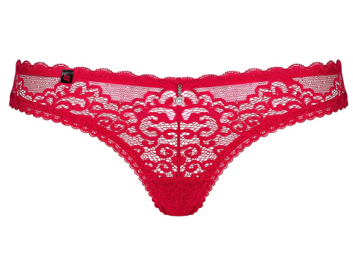 Кружевные красные трусики-стринги Rougebelle L/XL фото 3