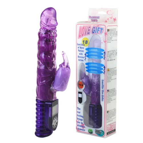 Вибратор Hi-Tech со стимуляцией клитора Love Gift фото 5