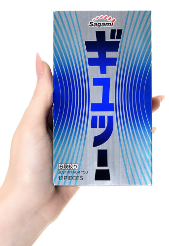 Презервативы c волнообразной текстурой Sagami 6 Fit V 12 шт фото 2
