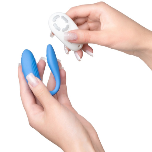 We-Vibe Match Вибромассажер голубой для пар с дистанционным пультом фото 2