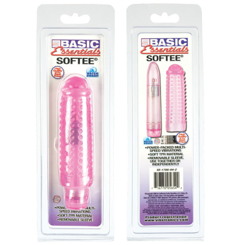 Розовый шипованный вибратор Basic фото 2