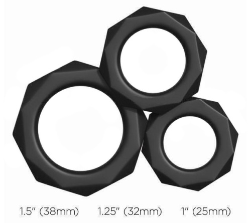 Набор из трёх эрекционных колец фото 2