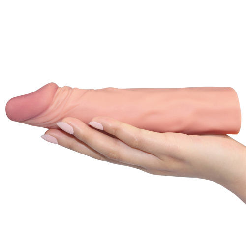 Удлиняющая насадка на пенис телесная Penis Sleeve + 5 см фото 2