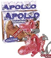 Клиторальный стимулятор с вращением Вибро Apollo розовый