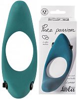 Эрекционное кольцо с двойной вибростимуляцией Pure Passion Lunar Green