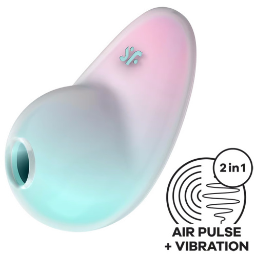 Вакуумно-волновой стимулятор с вибрацией Satisfyer Pixie Dust мятно-розовый фото 2